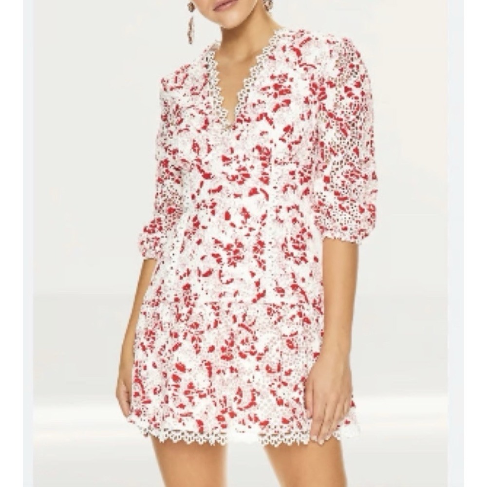 La Maison Talulah Dance and Romance Eyelet Mini Dress Size XL Wedding Preppy